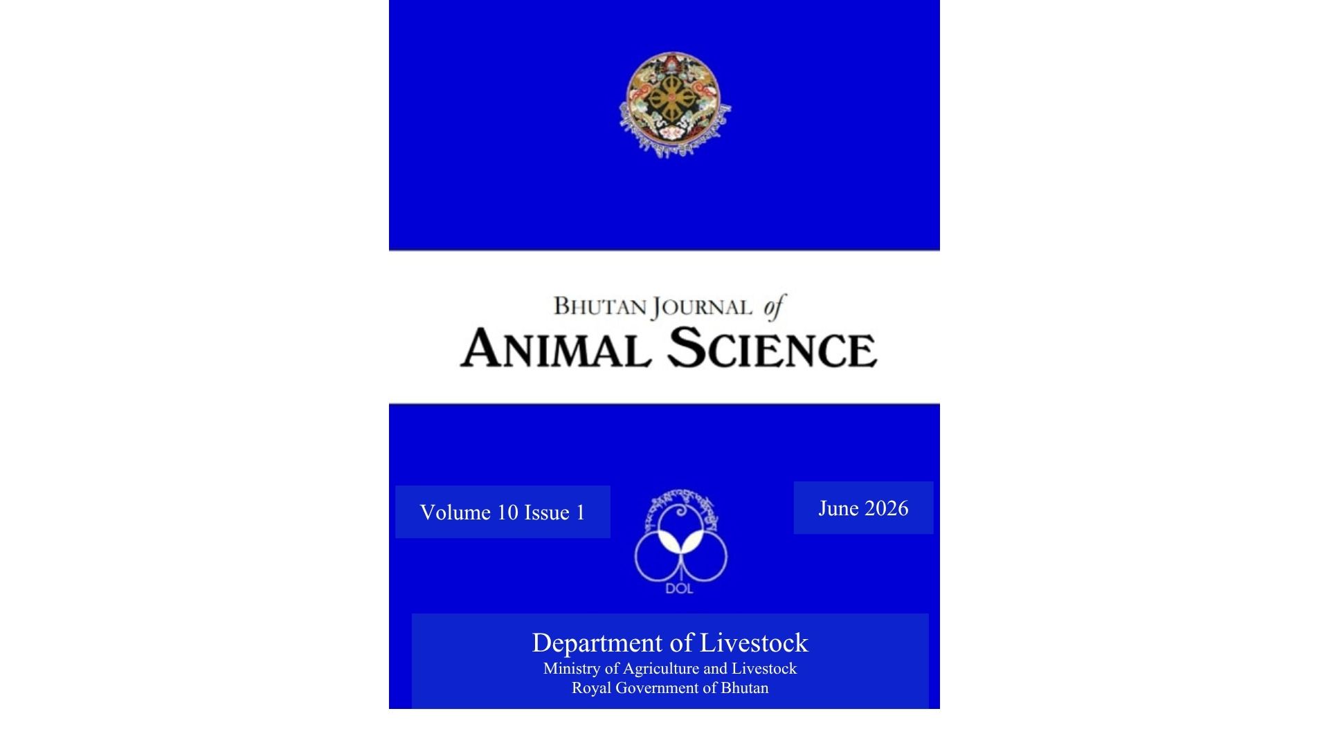 					View Vol. 10 No. 1 (2026): Bhutan Journal of Animal Science
				
